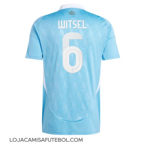 Camisa de Futebol Bélgica Axel Witsel #6 Equipamento Secundário Europeu 2024 Manga Curta